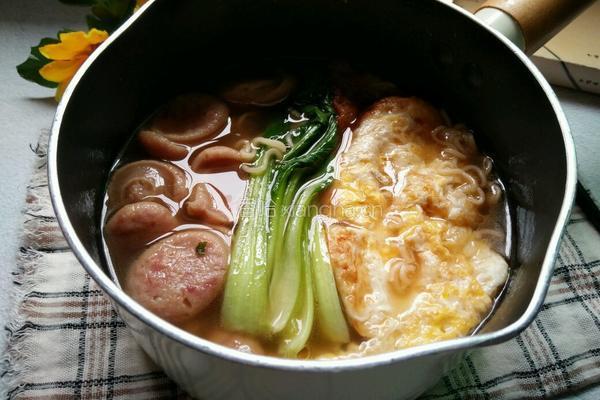火腿肠鸡蛋青菜面的做法图解11