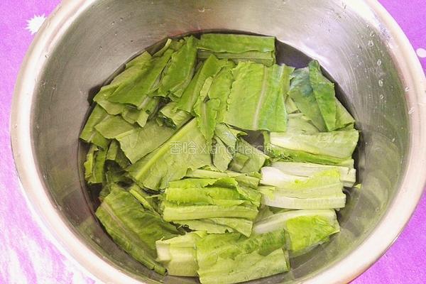 山药炒油麦菜的做法图解2