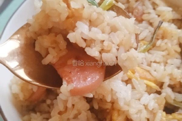 鸡蛋火腿炒饭的做法图解10