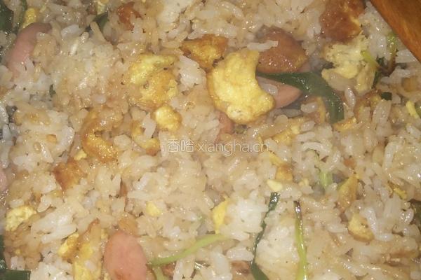 鸡蛋火腿炒饭的做法图解8