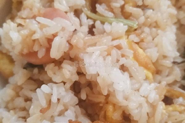 鸡蛋火腿炒饭的做法图解9