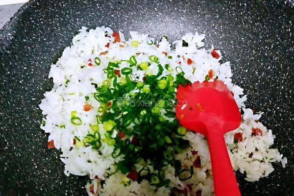 广式腊肠肠炒饭的做法图解9