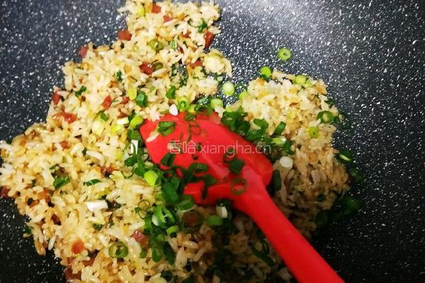 广式腊肠肠炒饭的做法图解13