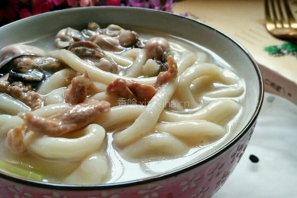 芹菜海蛎肉片面的做法图解12