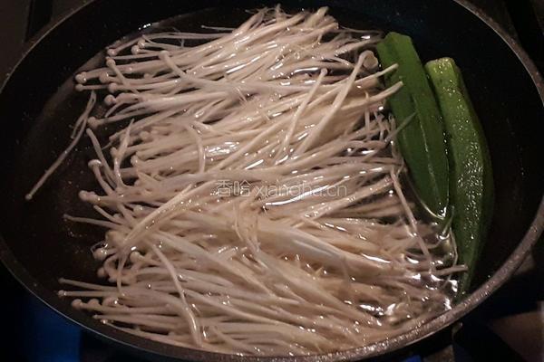 日式金针菇秋葵凉面的做法图解3