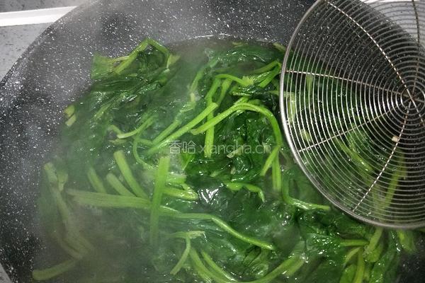 白芸豆拌菠菜的做法图解3