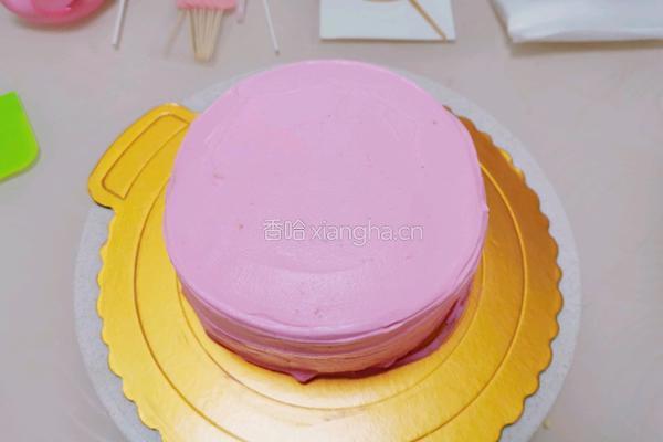 火烈鸟生日蛋糕粉色少女心的做法图解3