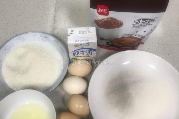 可可海绵蛋糕的做法图解1