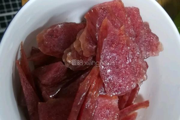 香肠炒花菜的做法图解3