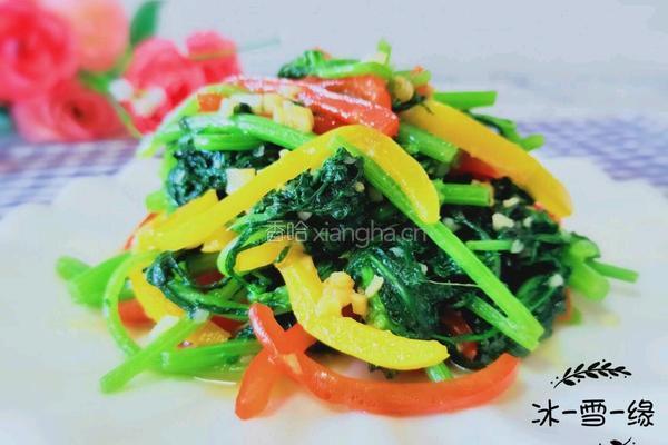 彩椒茼蒿的做法图解8