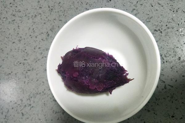 红豆紫薯包子的做法图解2
