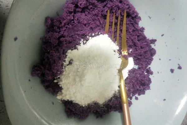 红豆紫薯包子的做法图解4