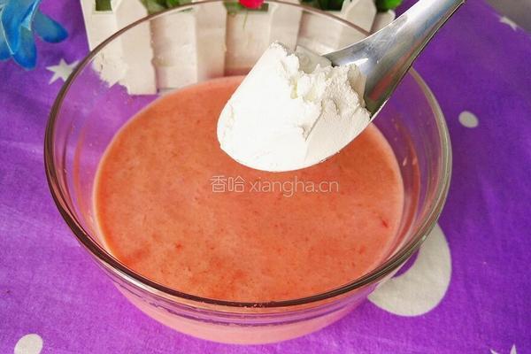 西瓜牛奶煎饼（心形）的做法图解6