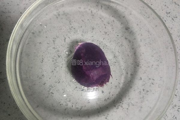 紫薯燕麦甜甜圈的做法图解3