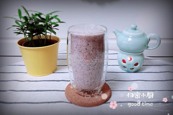 黑玉米玫瑰牛奶饮的做法图解13