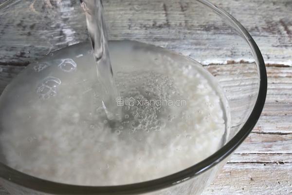 梗米紫苏冰糖粥的做法图解1