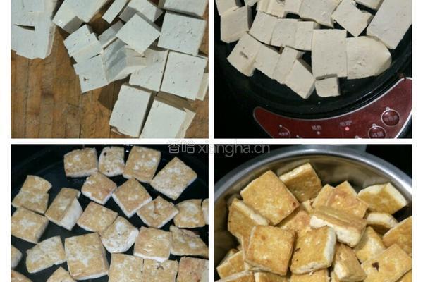 葱香煎豆腐的做法图解1