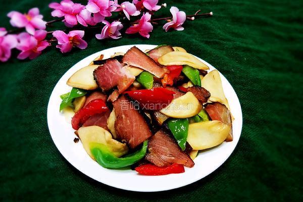 杏鲍菇炒腊肉的做法图解17
