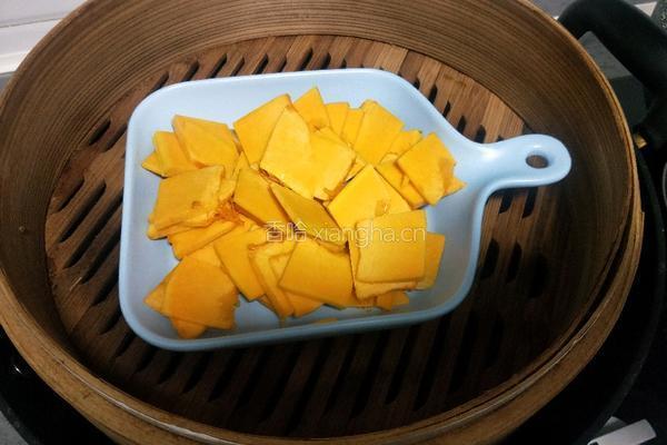 南瓜紫薯糯米球的做法图解3
