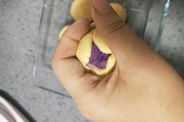南瓜紫薯糯米球的做法图解17
