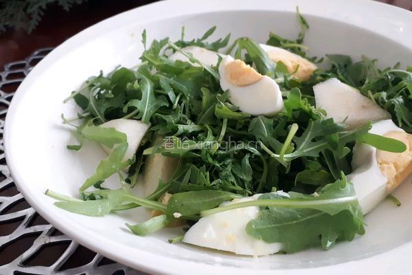 芝麻菜凤梨鸡蛋沙拉的做法图解6