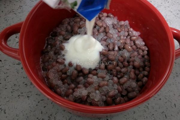 红豆西米奶糕的做法图解7