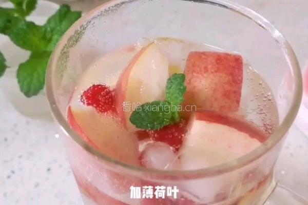 蜜桃苏打气泡水的做法图解5
