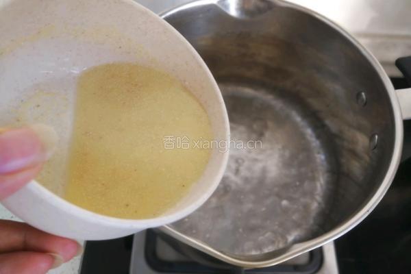 蛋花玉米面羹的做法图解6