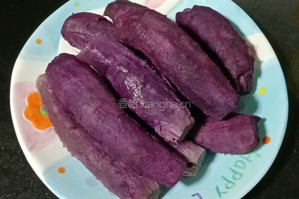 紫薯牛奶小方糕的做法图解2