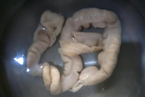 金牌蒜香豉汁蒸大肠的做法图解3
