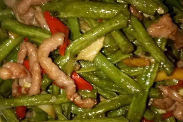 红椒肉丝炒豇豆的做法图解4