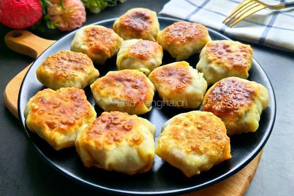 馄饨皮烧麦馅煎饼的做法图解21