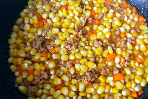 玉米粒炒肉沫的做法图解14