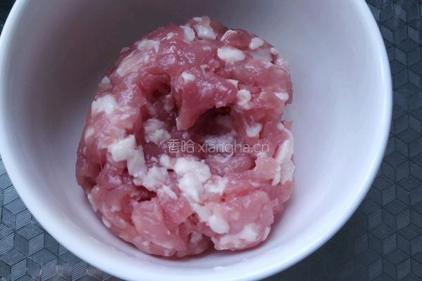 茭瓜酿肉的做法图解2
