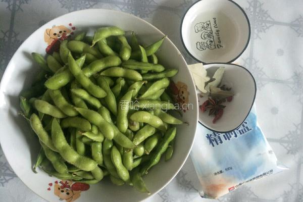 五香盐水毛豆的做法图解1