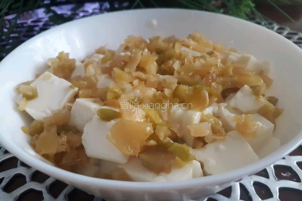 榨菜肉末蒸豆腐的做法图解4