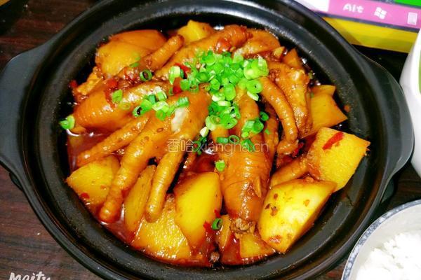 土豆鸡爪煲的做法图解10