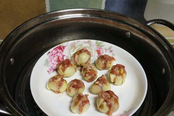 百合蒸肉的做法图解3