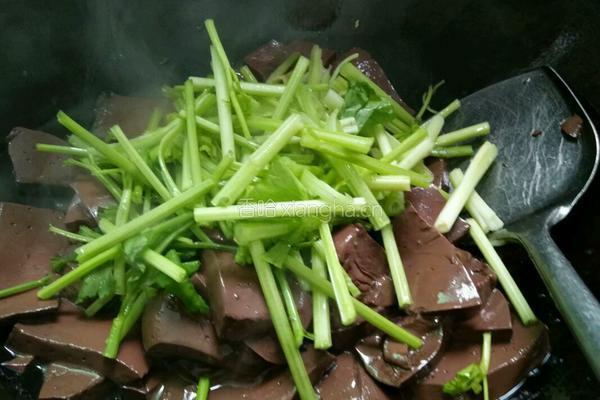 蒜香芹菜猪血的做法图解8