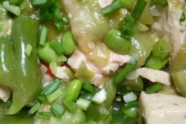 毛豆丝瓜烧豆腐的做法图解5