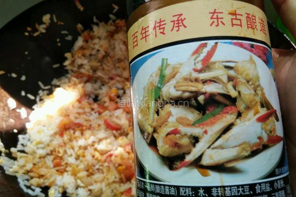 蟹肉棒火腿肠蛋炒饭的做法图解9