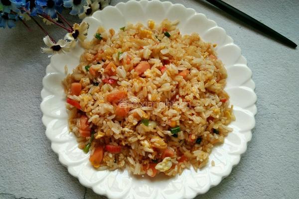 蟹肉棒火腿肠蛋炒饭的做法图解12