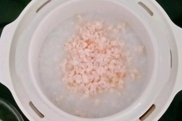 丝瓜鲜虾粥 (宝宝辅食）的做法图解12