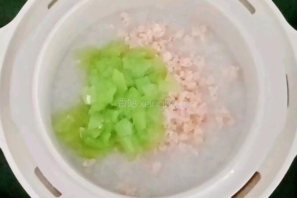 丝瓜鲜虾粥 (宝宝辅食）的做法图解13
