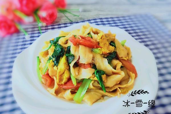 时蔬炒宽面的做法图解10