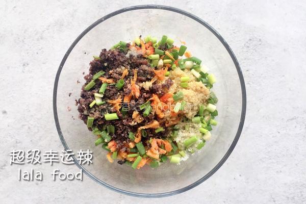 虾米藜麦杂粮鸡蛋饼的做法图解8