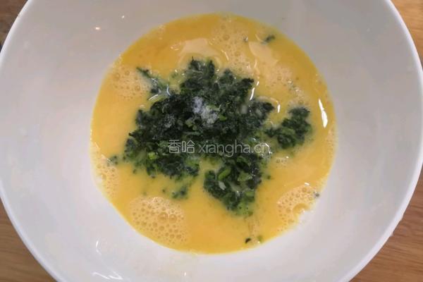菠菜鸡蛋糕的做法图解10