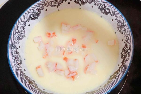 豆浆蟹柳蒸水蛋（经典粤菜）的做法图解9