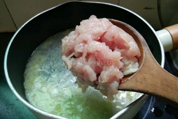 丝瓜肉末虾皮小面的做法图解7