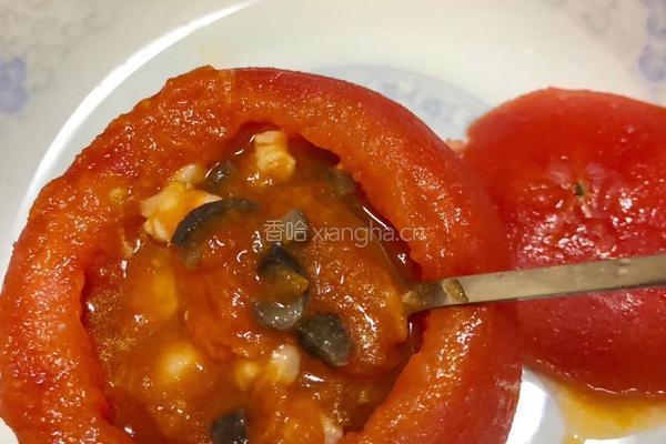 海参虾仁番茄盅的做法图解2